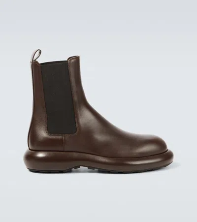 JIL SANDER LEATHER CHELSEA BOOTS