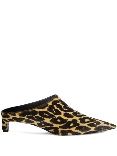 JIL SANDER LEOPARD-PRINT MULES