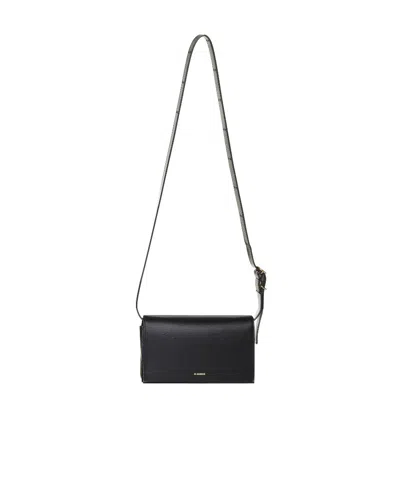 JIL SANDER JIL SANDER LOGO PRINTED SHOULDER BAG