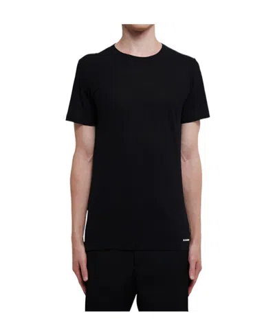 JIL SANDER JIL SANDER LOGO PRINTED CREWNECK T-SHIRT