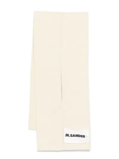 JIL SANDER LOGO-PATCH SCARF