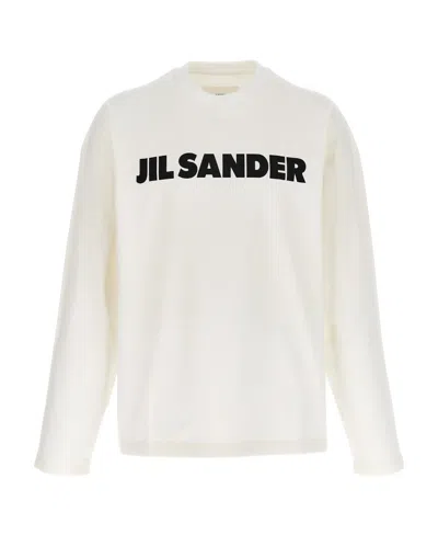JIL SANDER JIL SANDER LOGO PRINTED CREWNECK SWEATSHIRT
