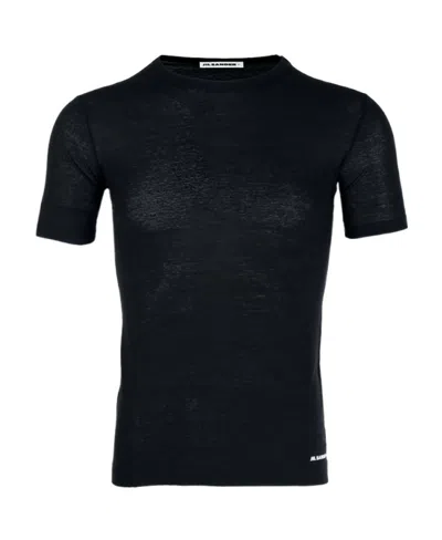 JIL SANDER JIL SANDER LOGO PRINTED CREWNECK T-SHIRT