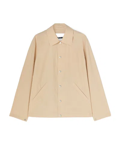 JIL SANDER JIL SANDER LOGO PRINTED BUTTON-UP JACKET