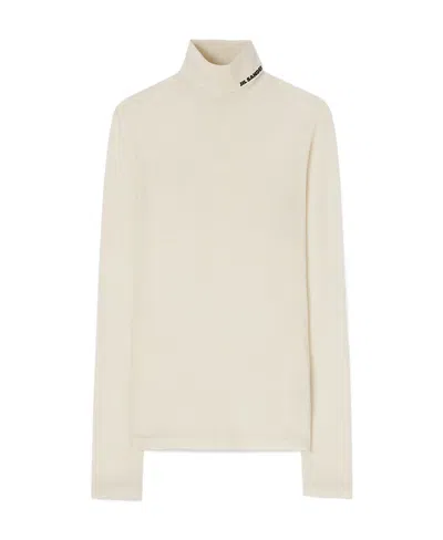 JIL SANDER JIL SANDER LOGO PRINTED LONG-SLEEVED JUMPER
