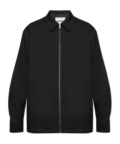 JIL SANDER JIL SANDER LONG SLEEVED ZIP-UP SHIRT