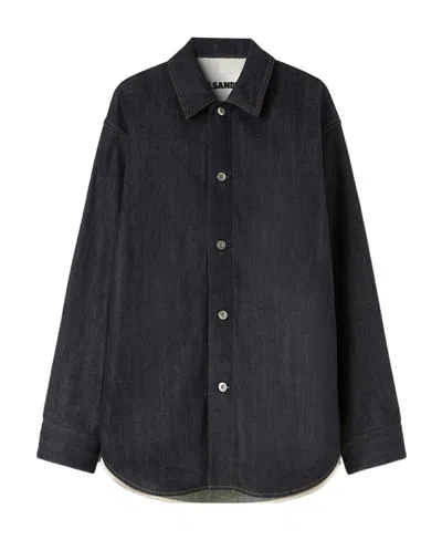 JIL SANDER JIL SANDER CURVED HEM DENIM SHIRT