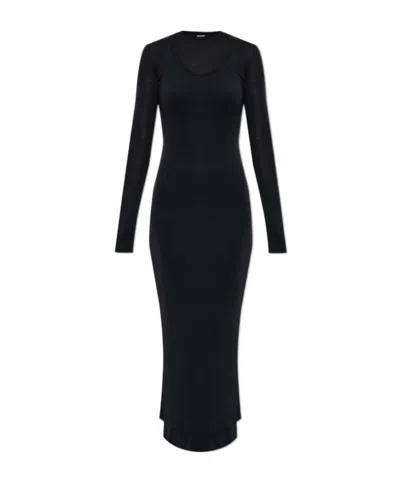JIL SANDER JIL SANDER DOUBLE LAYERED LONG SLEEVED DRESS