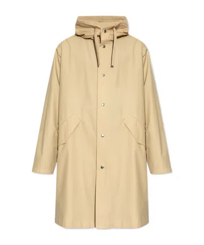 JIL SANDER JIL SANDER LOGO PRINTED HOODED PARKA