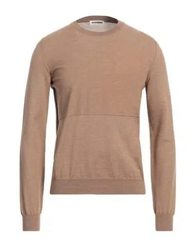 JIL SANDER JIL SANDER MAN SWEATER CAMEL SIZE 46 VIRGIN WOOL