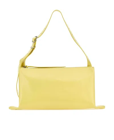 JIL SANDER JIL SANDER FOLDED EDGE ZIPPED MEDIUM SHOULDER BAG