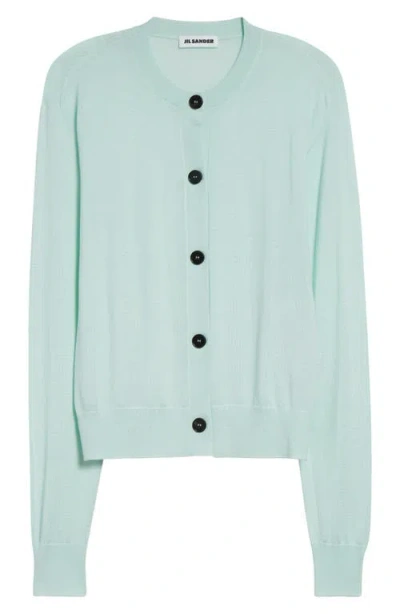 JIL SANDER JIL SANDER MERINO WOOL, CASHMERE & SILK CARDIGAN