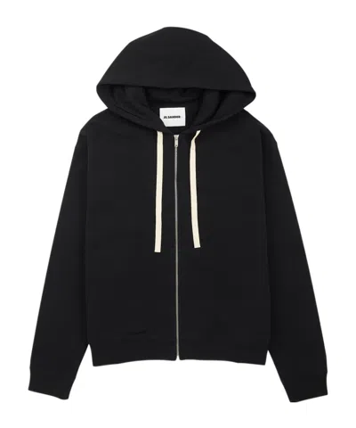 JIL SANDER JIL SANDER OVERSIZED FIT ZIPPED HOODIE
