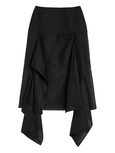 JIL SANDER PANELLED MIDI SKIRT