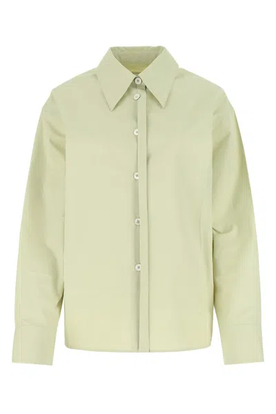 JIL SANDER PASTEL GREEN POPLIN OVERSIZE SHIRT