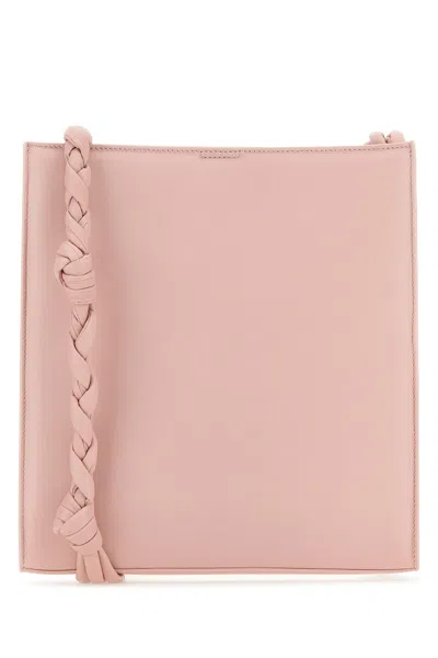 JIL SANDER PINK LEATHER TANGLE SHOULDER BAG