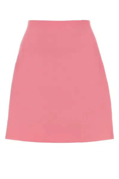 JIL SANDER PINK POLYESTER MINI SKIRT