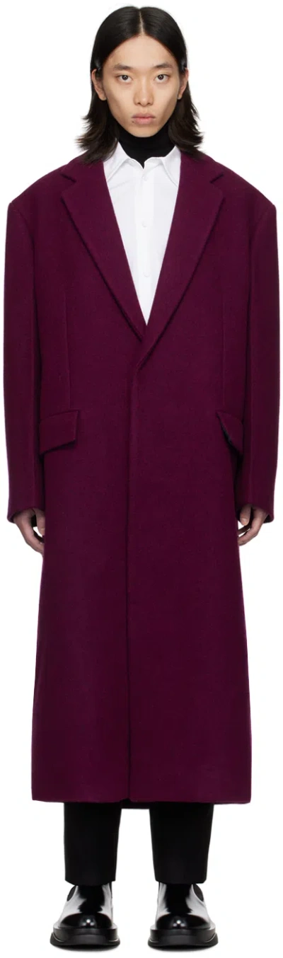 JIL SANDER PINK WOOL COAT