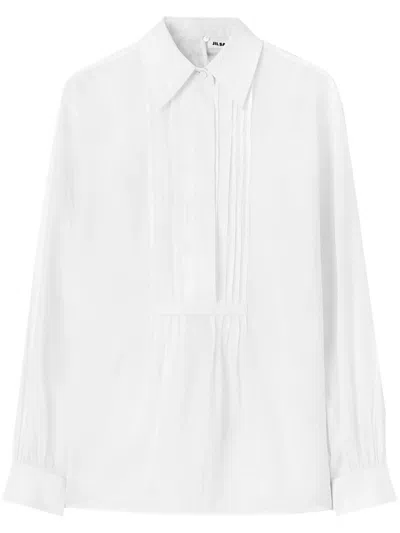JIL SANDER JIL SANDER PLEATED COTTON SHIRT