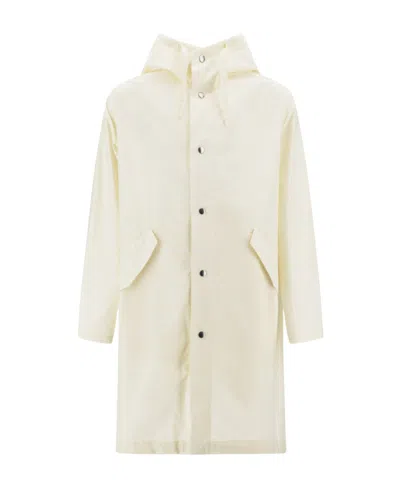 JIL SANDER JIL SANDER LOGO PRINTED DRAWSTRING HOODED PARKA