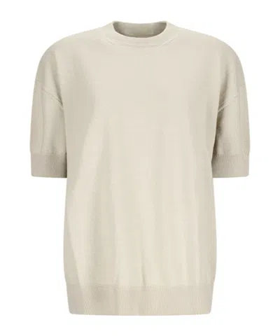 JIL SANDER ROUND NECK KNITTED T-SHIRT