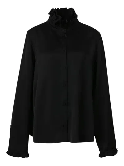 JIL SANDER RUFFLED COLLAR BLOUSE