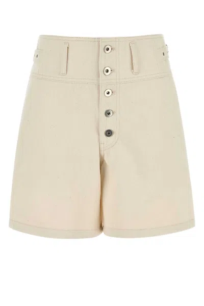 JIL SANDER SAND DENIM BERMUDA SHORTS