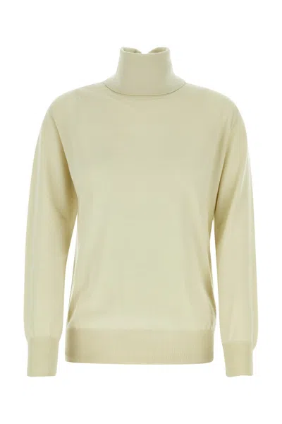 JIL SANDER SAND WOOL SWEATER