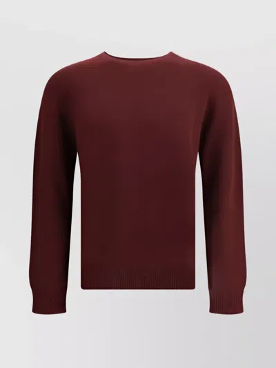JIL SANDER SEAMLESS RIBBED WOOL SWEATER