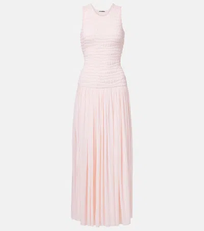 JIL SANDER SHIRRED MAXI DRESS