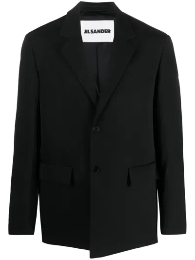 JIL SANDER SINGLE-BREASTED WOOL BLAZER