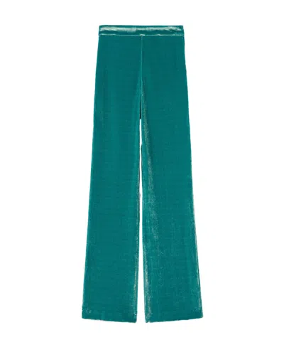 JIL SANDER JIL SANDER MID-WAISTED VELVET TROUSERS