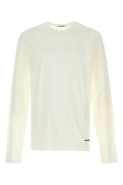 JIL SANDER JIL SANDER WHITE COTTON T-SHIRT