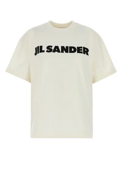 JIL SANDER JIL SANDER IVORY COTTON OVERSIZE T-SHIRT