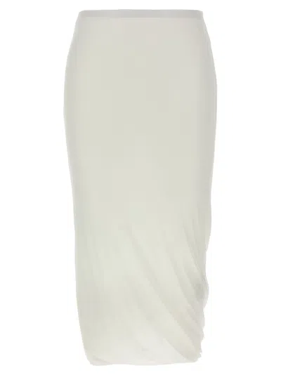 JIL SANDER TWISTED MIDI SKIRT