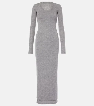 JIL SANDER VIRGIN WOOL MIDI DRESS