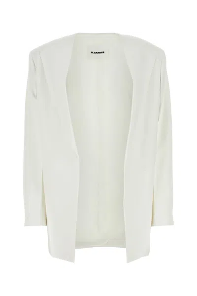 JIL SANDER WHITE VISCOSE BLAZER