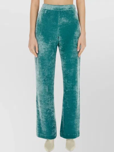 JIL SANDER WIDE LEG VELVET TROUSERS