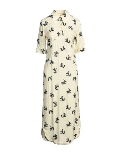 JIL SANDER JIL SANDER WOMAN MIDI DRESS PASTEL YELLOW SIZE 4 ACRYLIC, VISCOSE