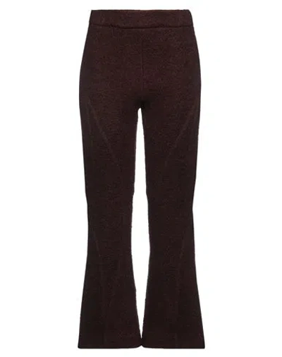 JIL SANDER JIL SANDER WOMAN PANTS CHOCOLATE BROWN SIZE 2 WOOL, POLYAMIDE