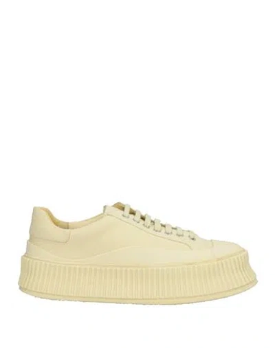 JIL SANDER JIL SANDER WOMAN SNEAKERS PASTEL YELLOW SIZE 9 TEXTILE FIBERS