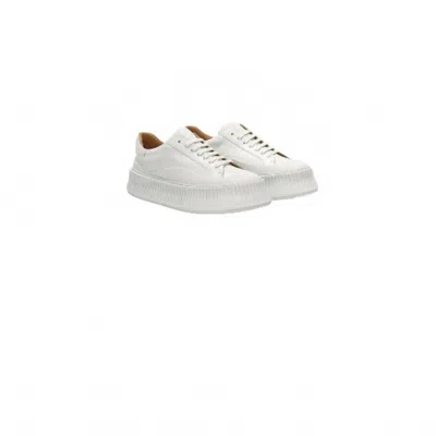 JIL SANDER WOMEN'S LOW-TOP SNEAKERS IN WHITE