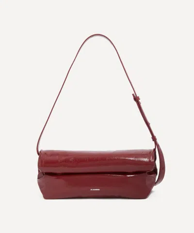 JIL SANDER JIL SANDER WOMEN'S ROLLUP LEATHER CROSS-BODY BAG
