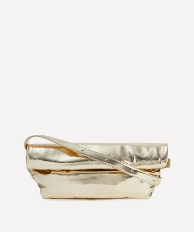 JIL SANDER JIL SANDER WOMEN'S ROLLUP LEATHER CROSS-BODY BAG