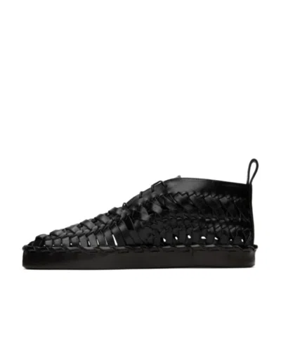 JIL SANDER WOVEN LACE-UP OXFORD SHOES