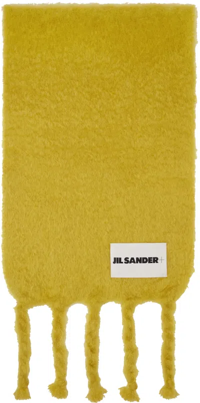 JIL SANDER YELLOW PLAIN SCARF