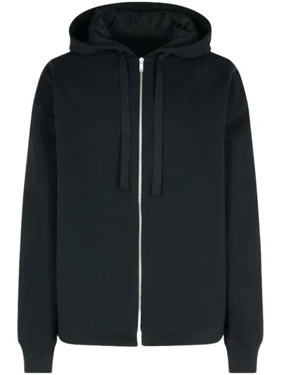 JIL SANDER ZIPPED DRAWSTRING HOODIE