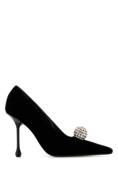 JIMMY CHOO JIMMY CHOO BLACK VELVET ORB PUMPS