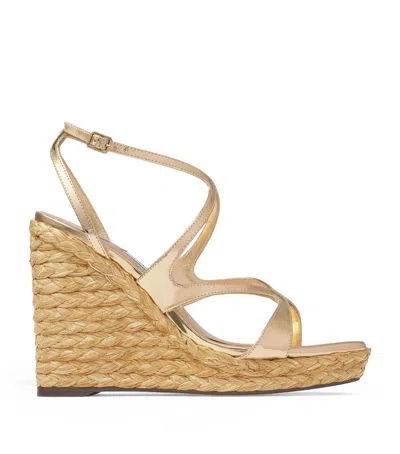 JIMMY CHOO AYLA 110 WEDGE SANDALS