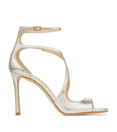 JIMMY CHOO AZIA 95 LEATHER SANDALS